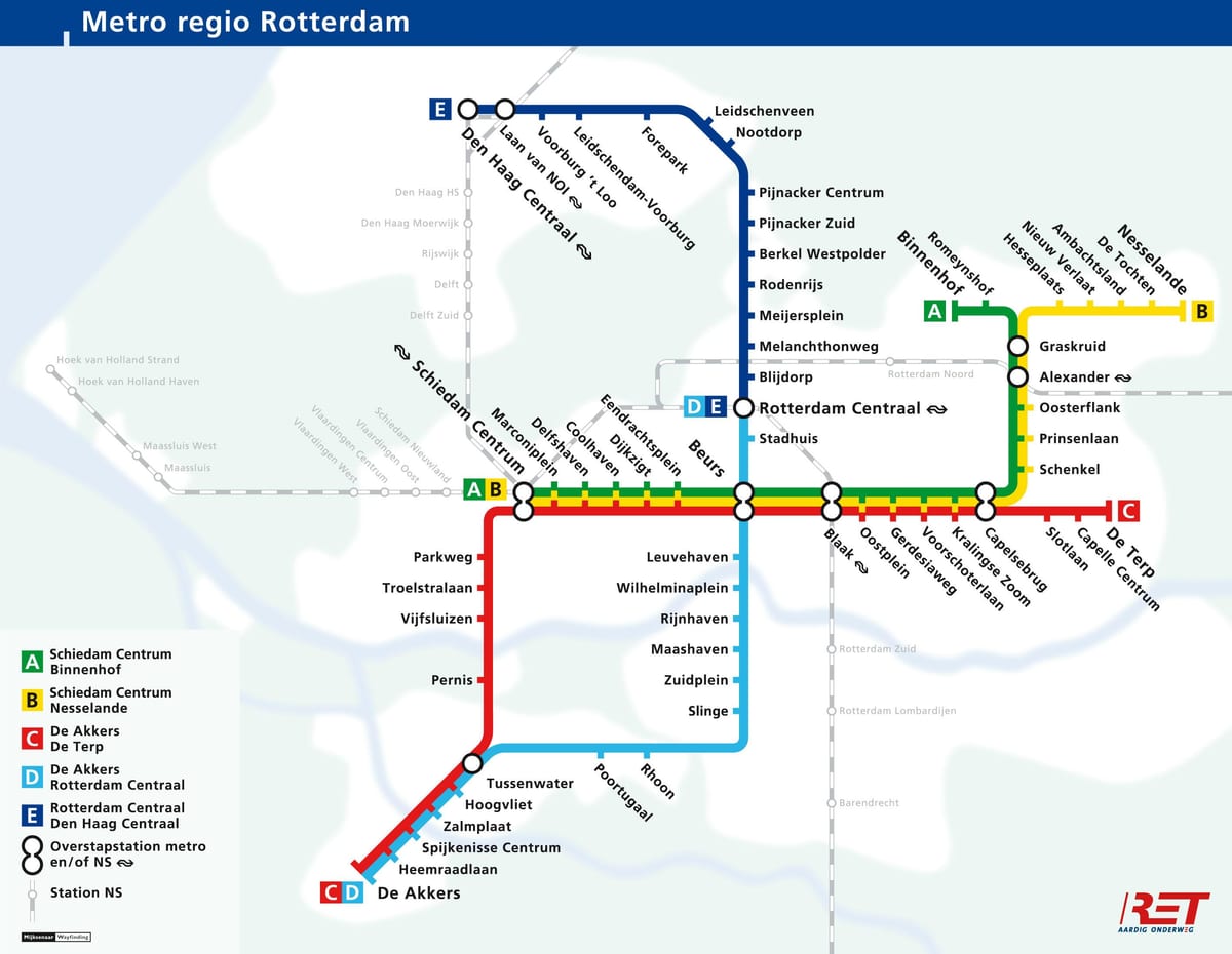Хага карта на метрото