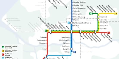 Ротердам картата на метрото 