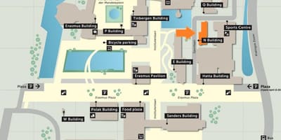 Карта на университета на името на Еразмус Роттердамского 